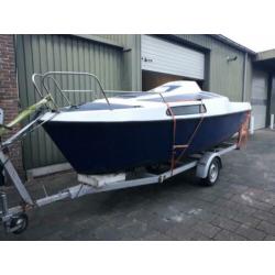 Boottrailer kanteltrailer <750kg wit kenteken kantel sloep