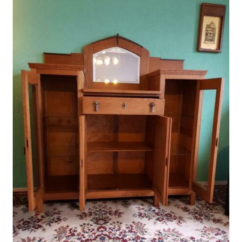 Prachtige grote Amsterdamse School Dressoir/Kast.