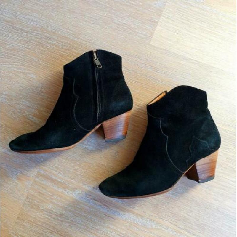 Isabel Marant Dicker enkellaarsjes zwart suede mt 36