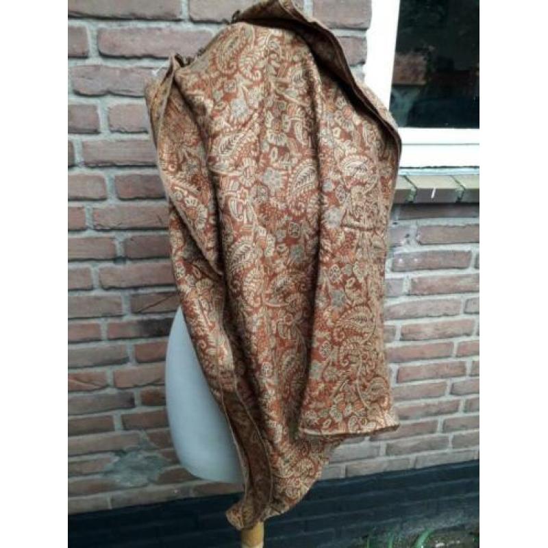 shawl pashmina paisley klassiek 40 42 44 wol zijde pauw veer