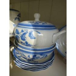 frans servies onderdelen blauw-wit