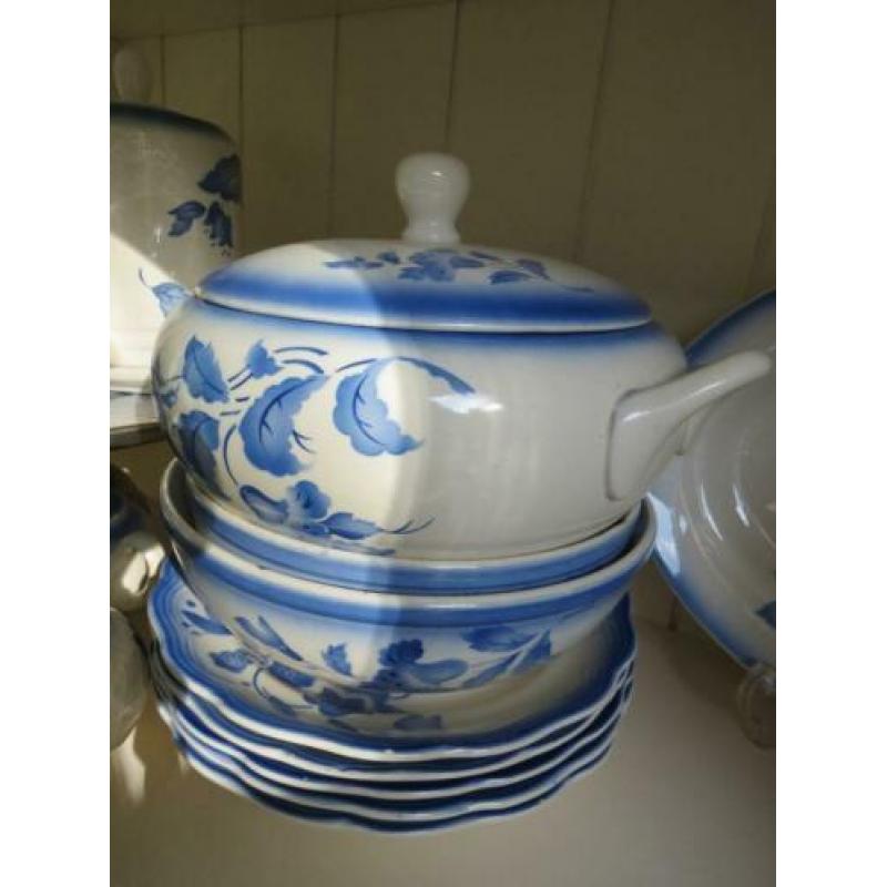 frans servies onderdelen blauw-wit