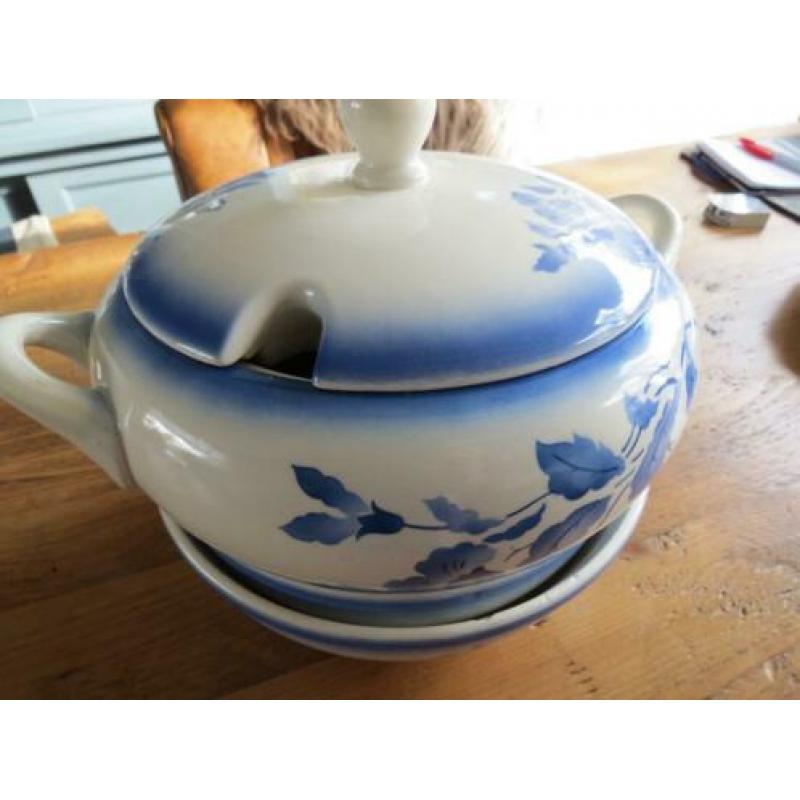 frans servies onderdelen blauw-wit