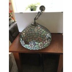 Mooie vintage Tiffany lamp, grote hanglamp 55 cm