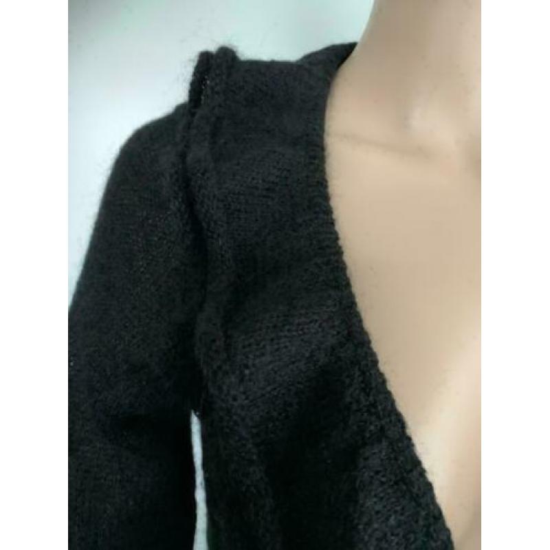 D965 NORTHLAND maat 36/38=S/M zwart mohair vest vestje