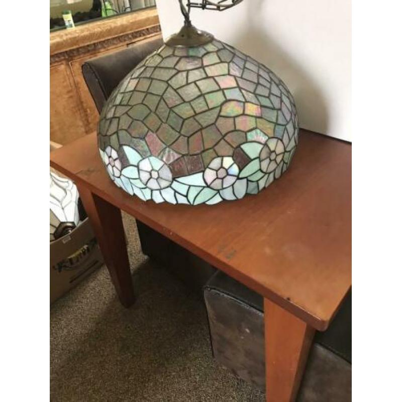 Mooie vintage Tiffany lamp, grote hanglamp 55 cm