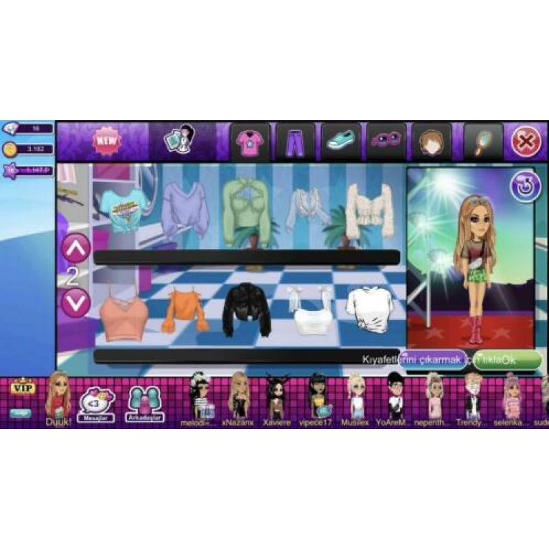 Moviestarplanet account turkse server level 18