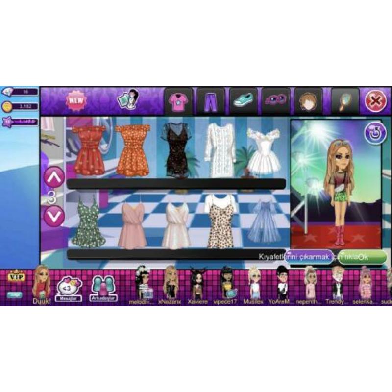 Moviestarplanet account turkse server level 18