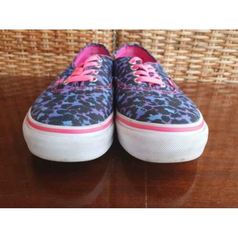 Vans sneakers doodskoppen paars blauw roze veters maat 37