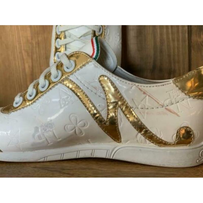 Nickelson sneakers wit / goud mt 41