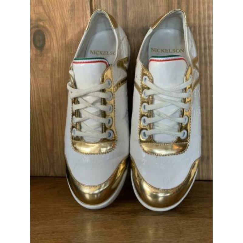 Nickelson sneakers wit / goud mt 41