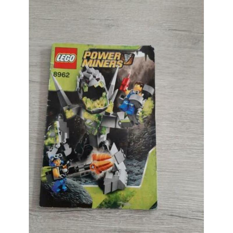 Lego 8962 Power Miners De Kristal Koning met doos en boekje