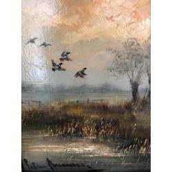 Peter Brouwer landschap olieverf op doek 50hx60b