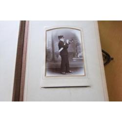 Art Deco leren foto album met foto's.