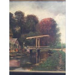 Schilderij J. H. van Oeveren schilderij olieverf 1930-1940