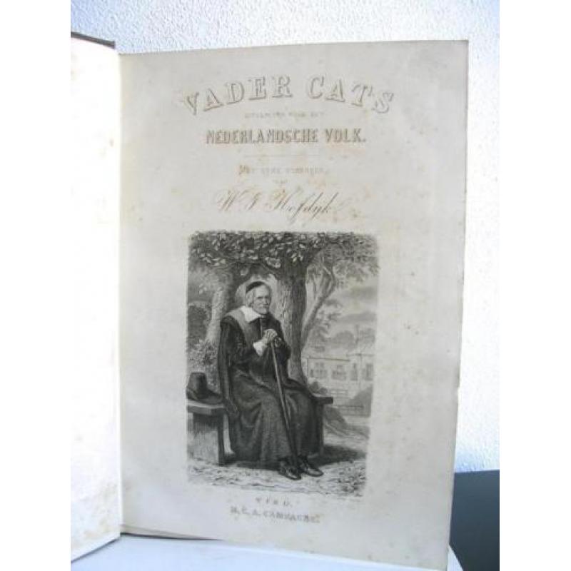 Antiek boek Vader Cats Tiel 1861 H.C.A. Campagne