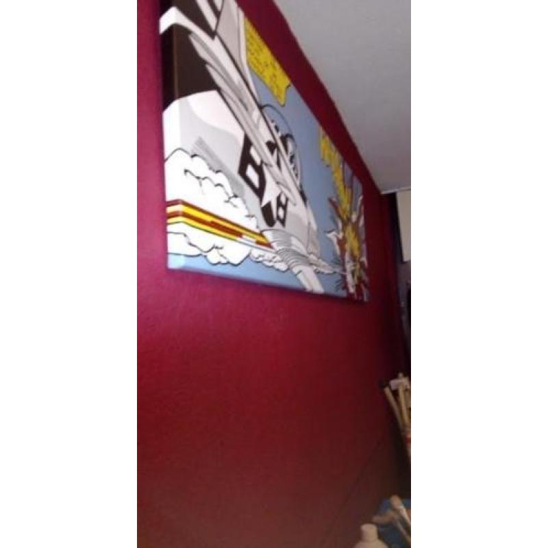 Roy Lichtenstein Whaam! handgeschilderd acrylverf op doek