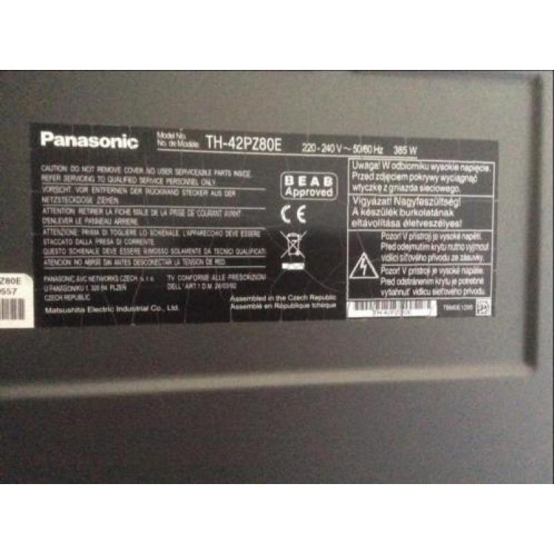 Panasonic TH-42PZ80E Plasma TV Te Koop