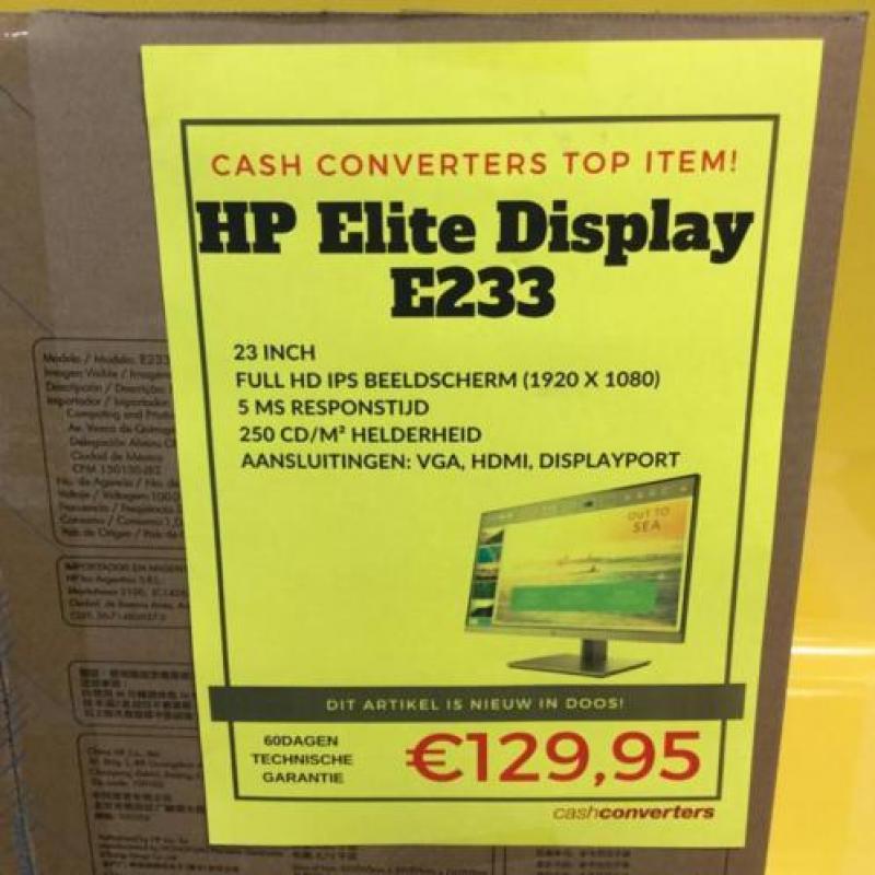 HP Elite Display E233 | 23inch | FHD Monitor | nieuw in doos