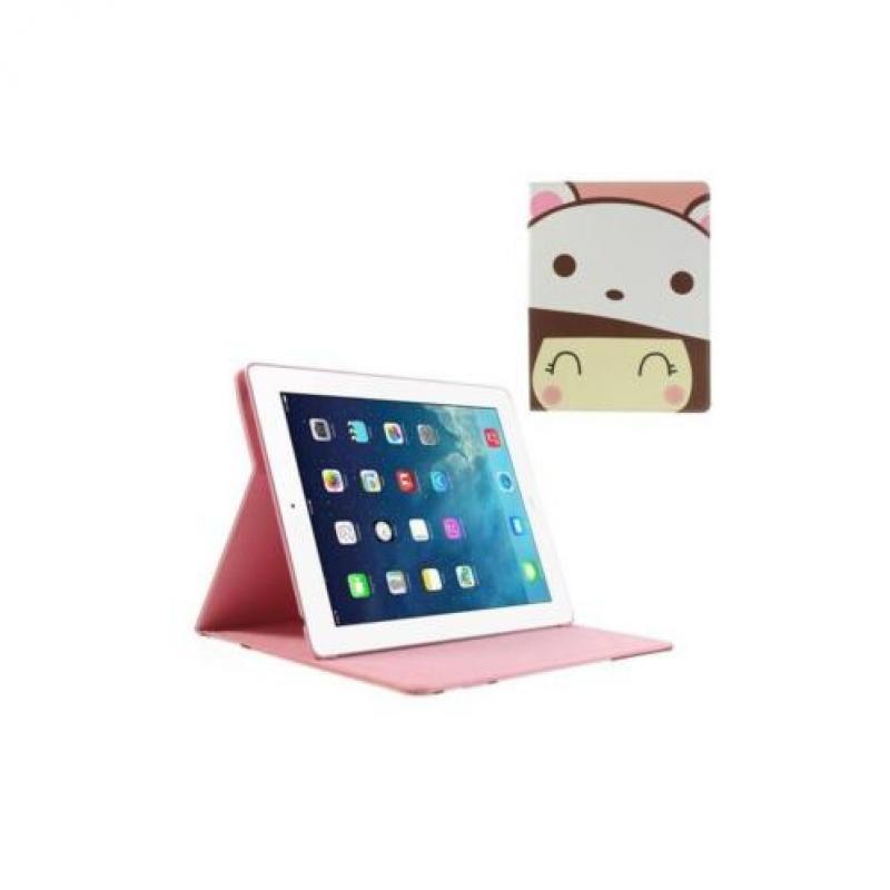 iPad 2, 3, 4 - hoes, cover, case - PU leder - Cute Girl