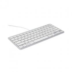 R-go compact toetsenbord, azerty (fr), wit, bedraad