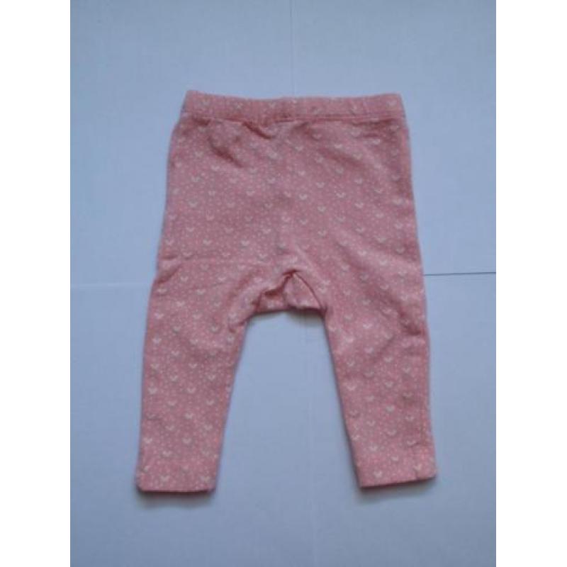 Noppies Roze Broekje Legging Broek Wit Stipjes maat 50 56 48