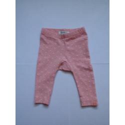 Noppies Roze Broekje Legging Broek Wit Stipjes maat 50 56 48